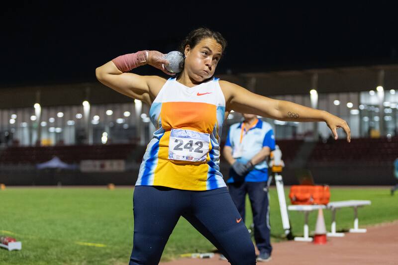La reciente medalla de oro en el lanzamiento de la bala participó en el Orlando Guaita 2025.