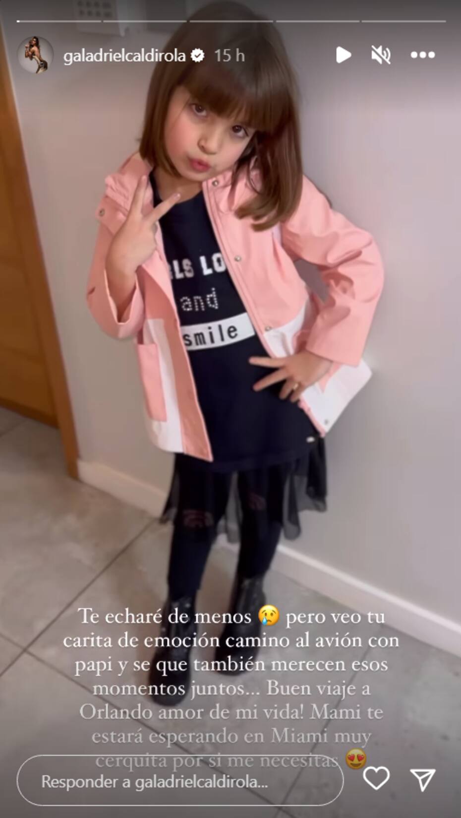 Gala Caldirola se despide de su hija, Luz Elif.