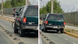 VIDEO | Conductor imprudente cruzó hacia ciclovía hasta que los propios ciclistas lo enfrentaron