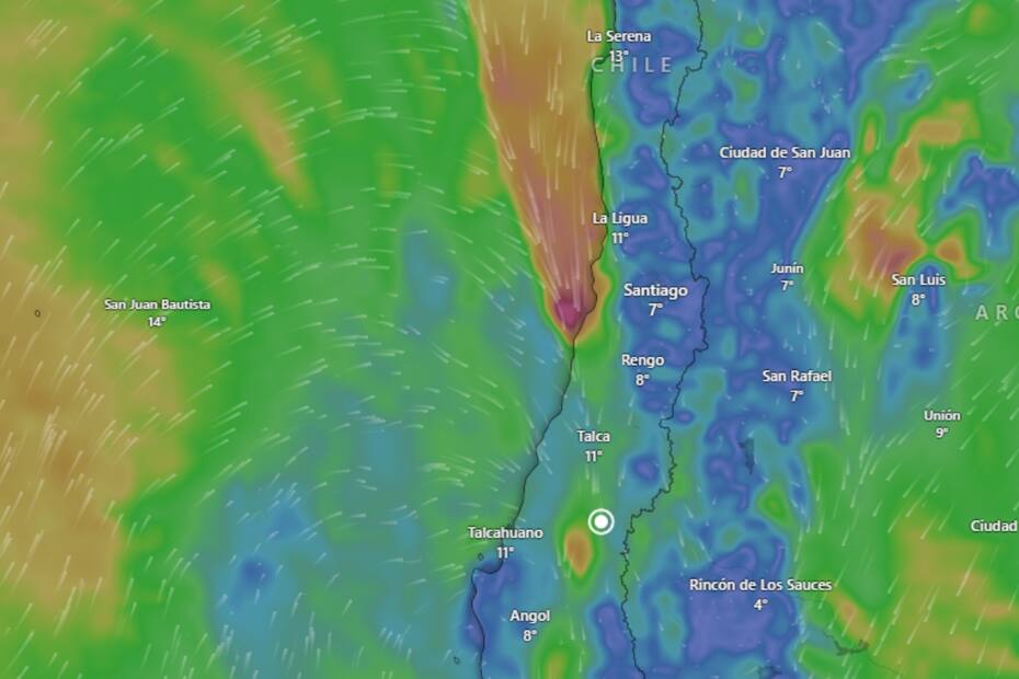 Según lo informado por Meteored, se esperan rachas de aire de hasta 110 km/h en algunos sectores del país.