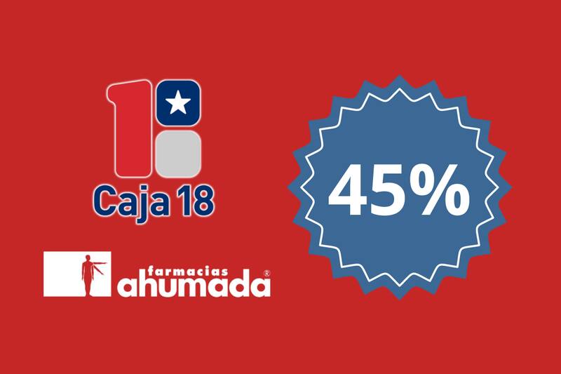 Conoce todas las rebajas que tienes en Farmacias Ahumadas por estar afiliado o afiliada a Caja 18.