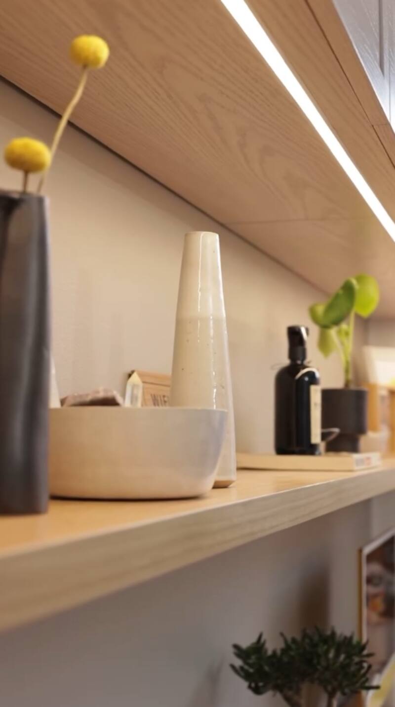 Kika Silva mostró el decorado minimalista.