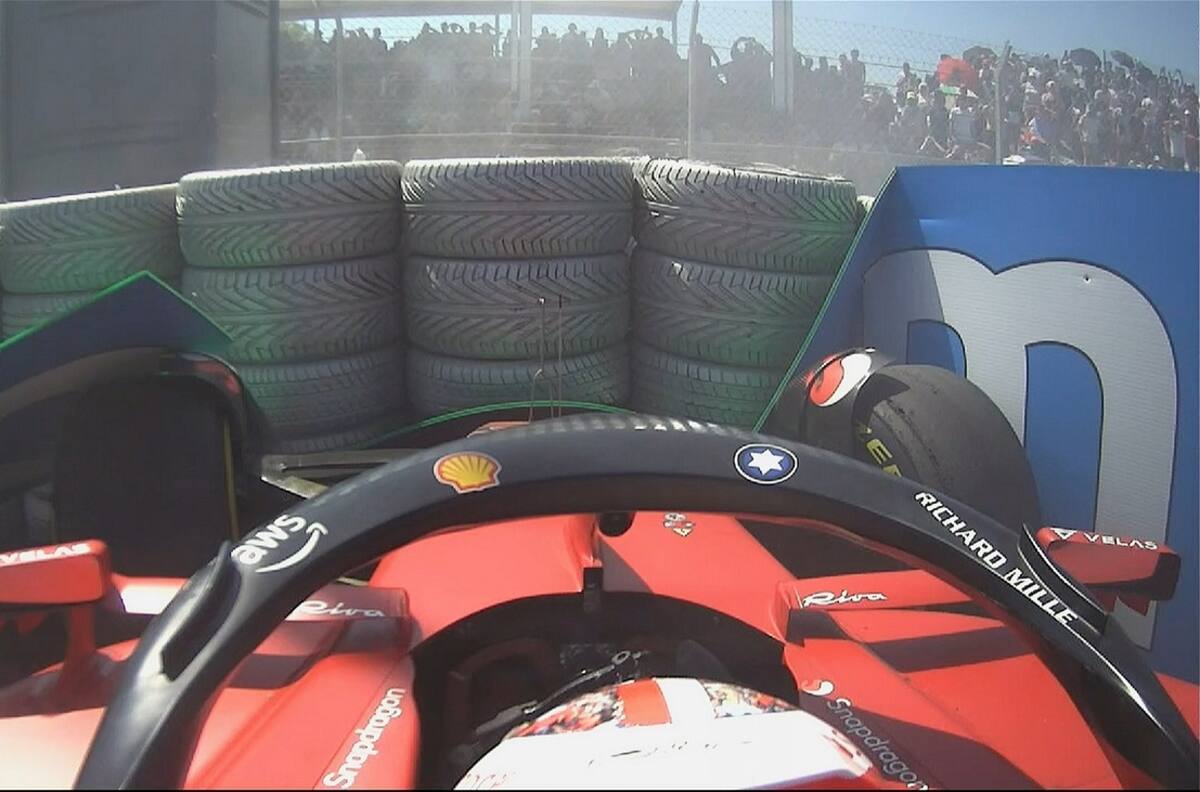 VIDEO| ¡Iba primero! El tremendo choque de Charles Leclerc en el Gran Premio de Francia de Fórmula 1