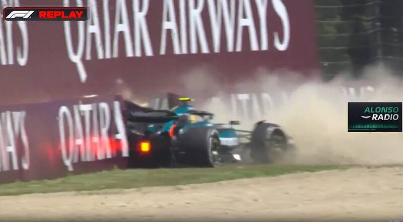 impactó su monoplaza contra las barreras de protección.