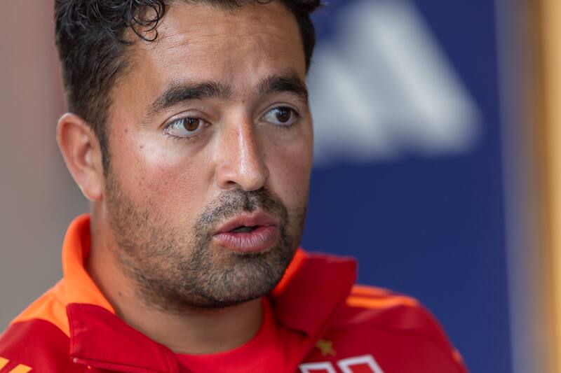 El entrenador de Universidad de Chile, en el CDA, antes de viajar a Argentina para la Copa Libertadores. Foto: Felipe Escobedo/En Cancha.