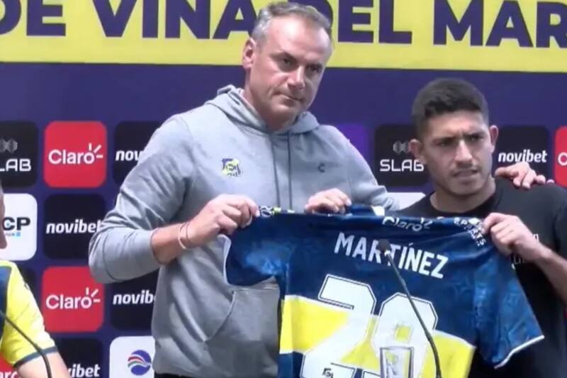 Presentación de Braian Martínez como refuerzo de Everton de Viña del Mar.