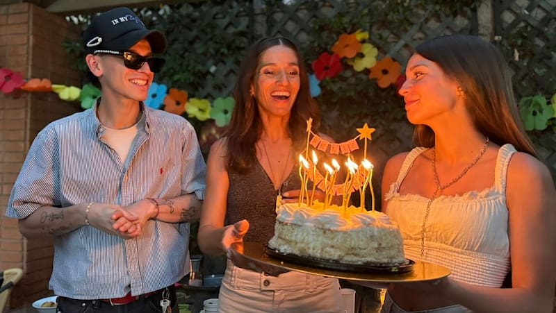 Una de las imágenes que dejó el cumpleaños.