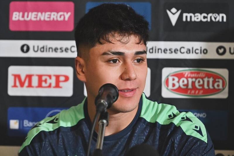 Damián Pizarro fue presentado en conferencia de prensa en el Udinese.