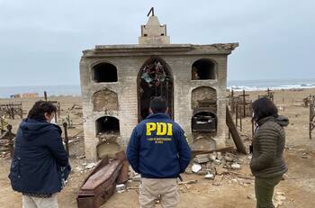 Destruyen tumba en cementerio de Tocopilla: sacaron cadáver de ataúd