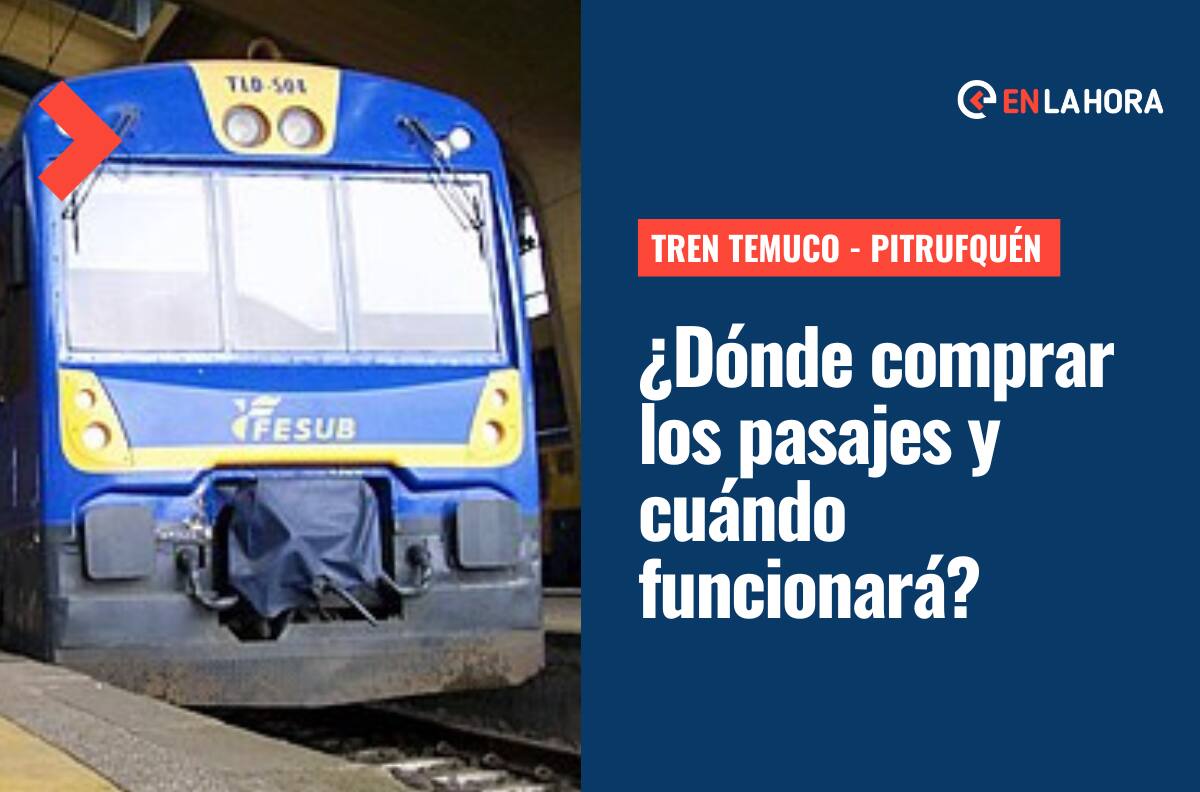 Tren Temuco - Pitrufquén: ¿Dónde comprar los pasajes y cuándo son los viajes?
