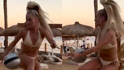 VIDEO | Alisha Lehmann sorprende en Navidad con saludo desde la playa y bikini a sus seguidores