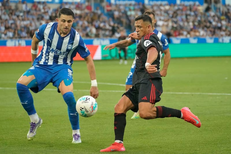 en el partido de Sevilla frente al Alavés. Foto: EFE.
