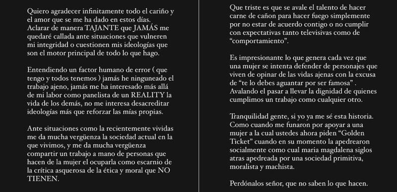 .Historia de Constanza Capelli. Créditos: Instagram