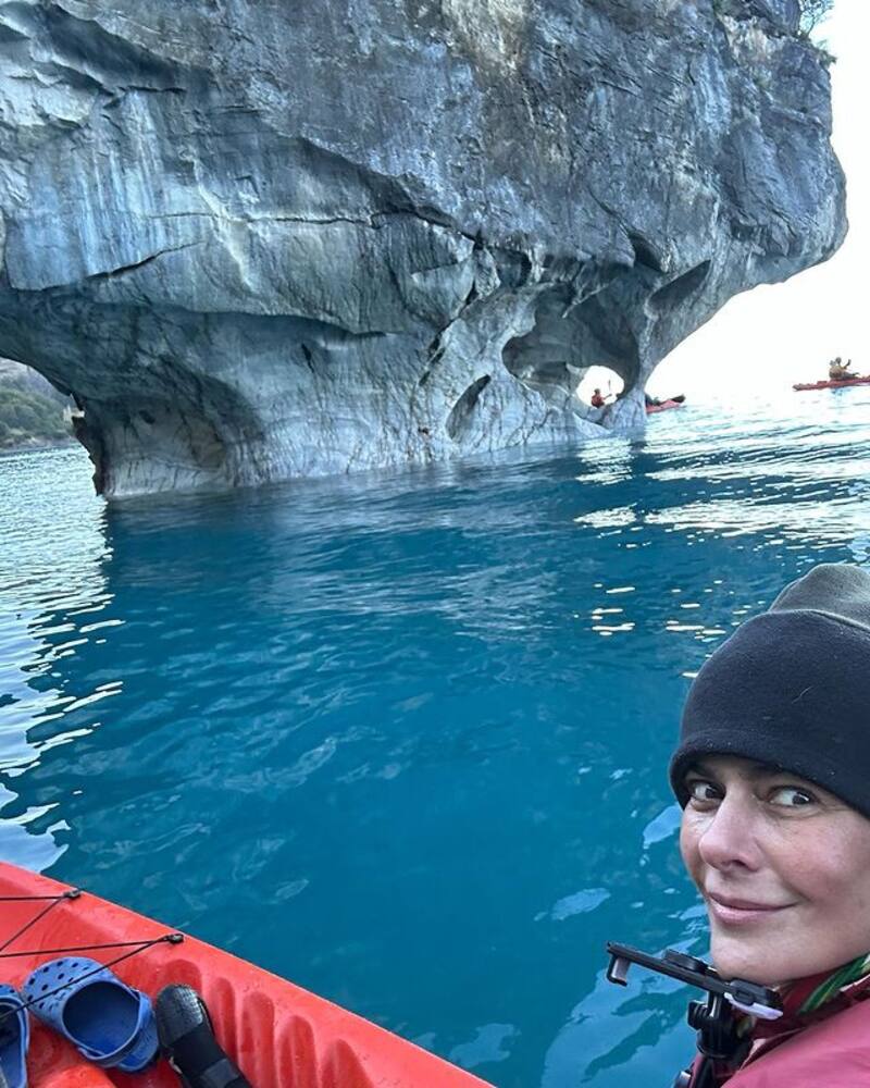 Tonka Tomicic en su viaje al sur. Créditos: @tonkatomicicpetric