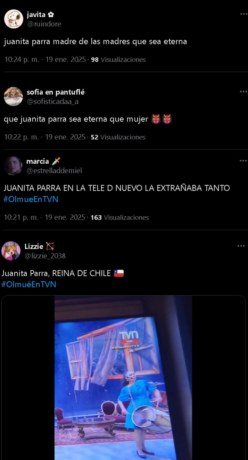 Mensajes de los fans de Juanita Parra.