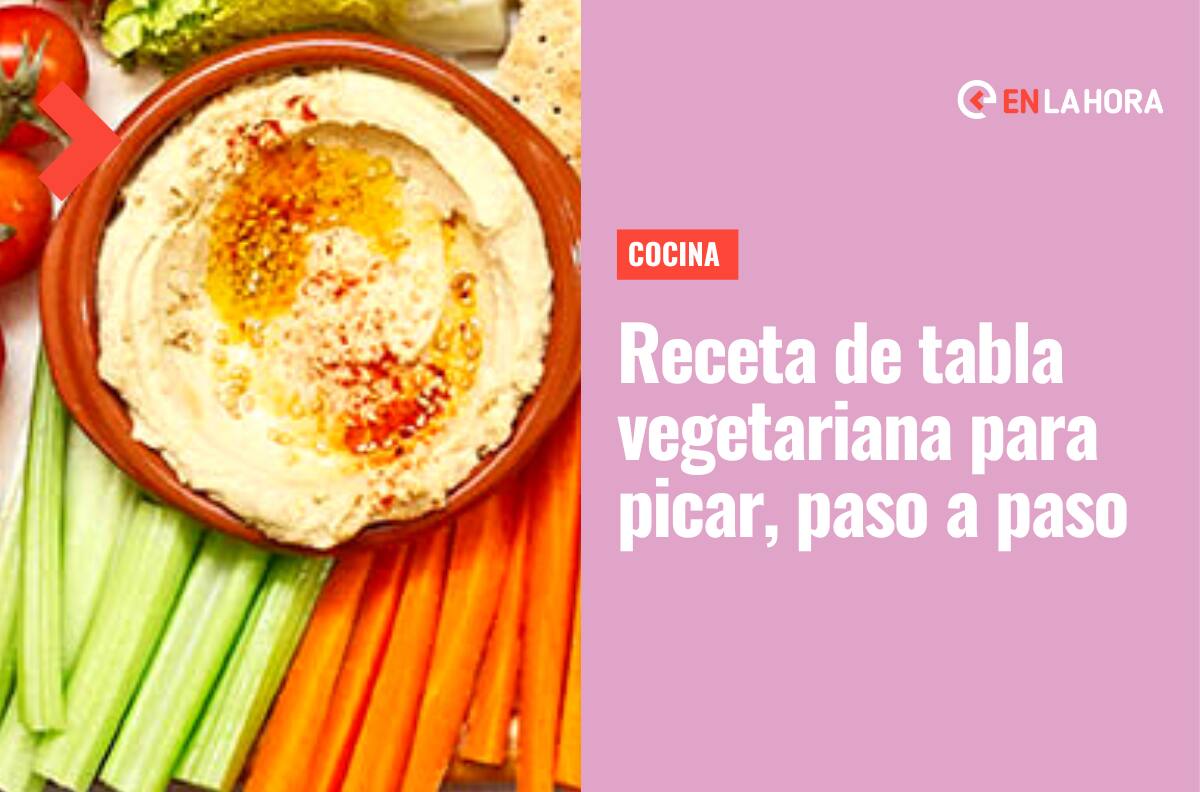 Receta: Así puedes preparar una rica tabla vegetariana con hummus para picar