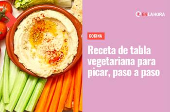 Receta: Así puedes preparar una rica tabla vegetariana con hummus para picar