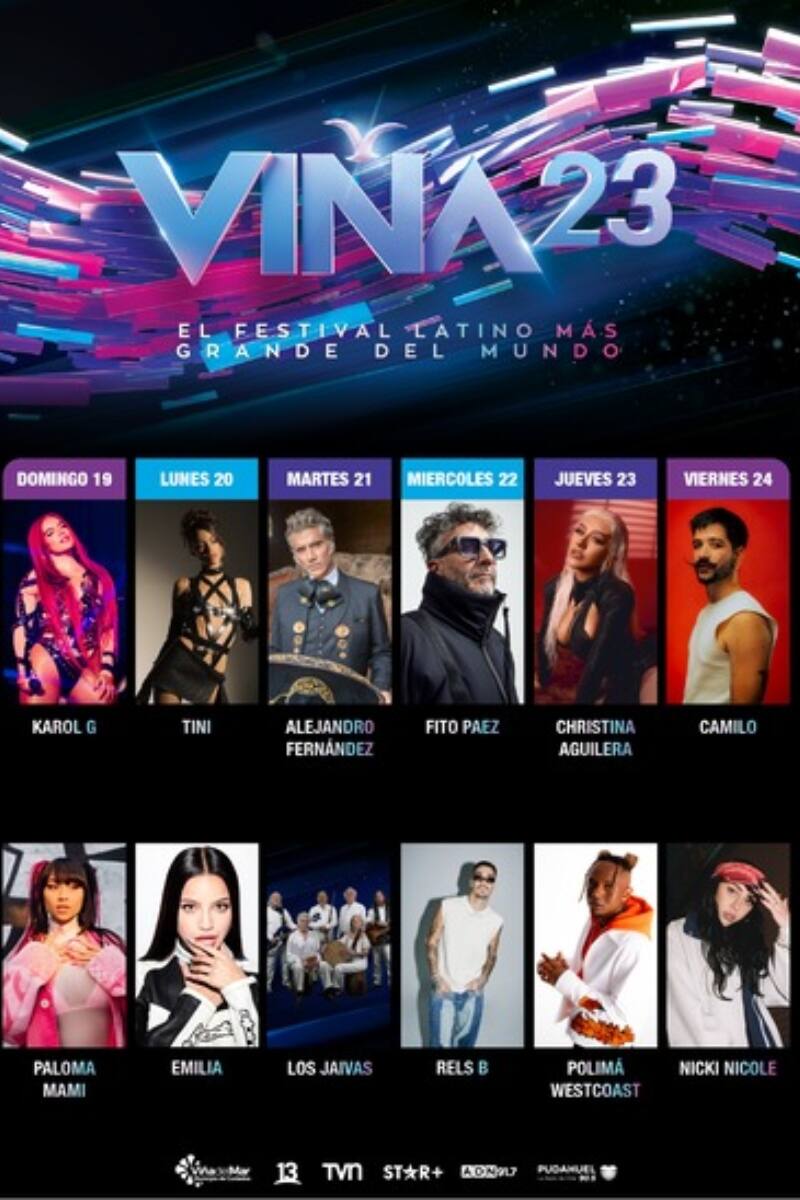 Estos son los artistas confirmados para el Festival de Viña 2023