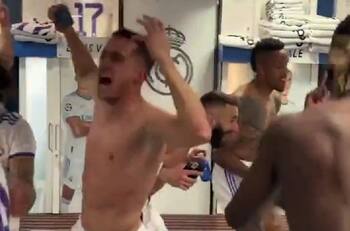 VIDEO | Así fue la eufórica celebración de los jugadores del Real Madrid en el vestuario tras clasificar a la final de la Champions League