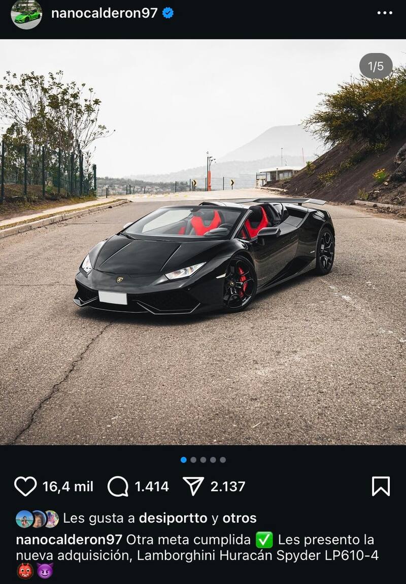 Nano Calderón presentó su nuevo auto.