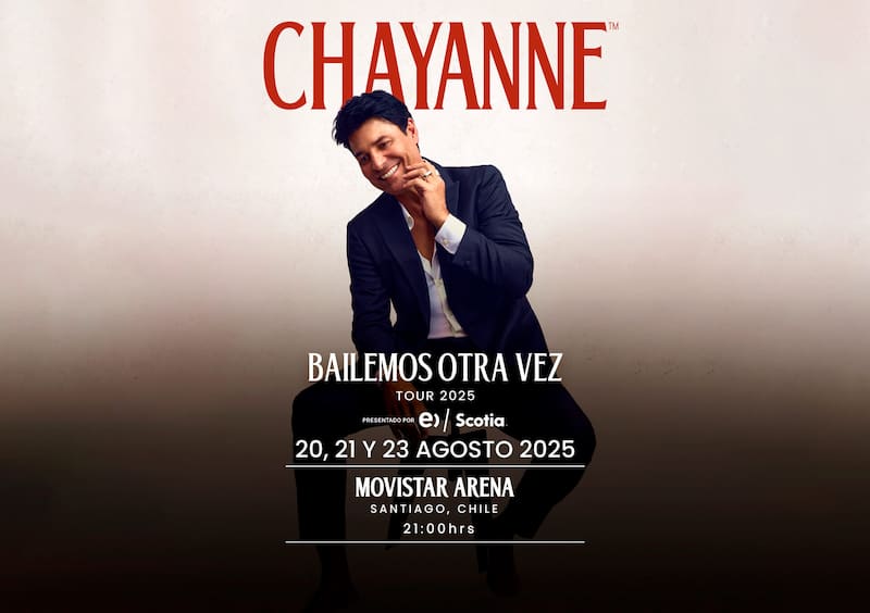 Chayanne vendrá a Chile en agosto del 2025.