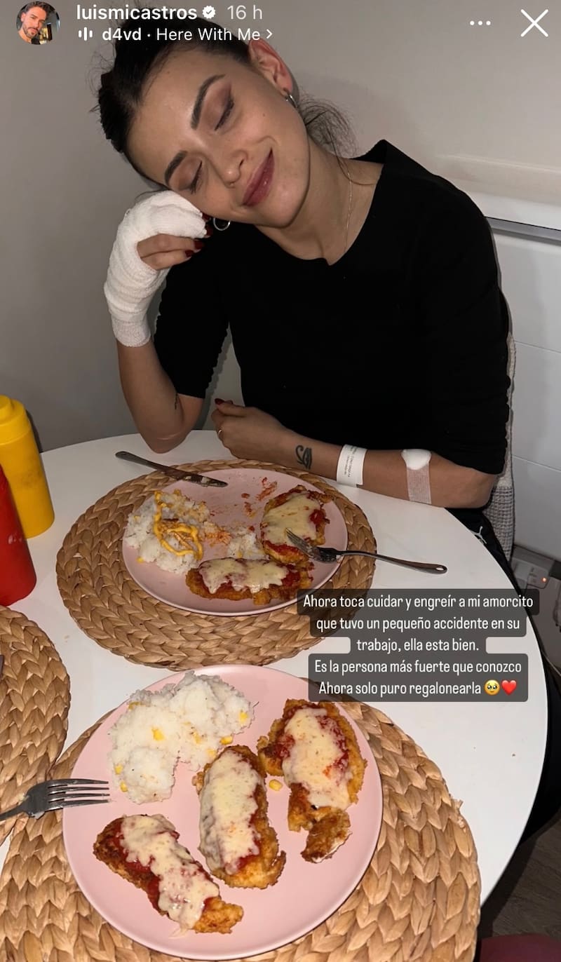 Constanza Capelli es cuidada por su pareja, Luis Miguel Castro.