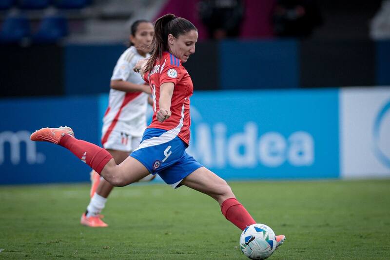 Catalina Figueroa, en el partido ante Perú por la Copa América 2025. Foto: Prensa Conmebol.
