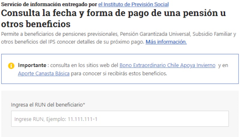 Plataforma web de Chile Atiende.