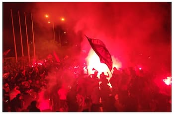 VIDEO| Cobreloa celebró su aniversario con fuegos artificiales y una multitud de hinchas