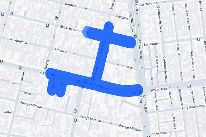 Sector afectado por el corte de luz.