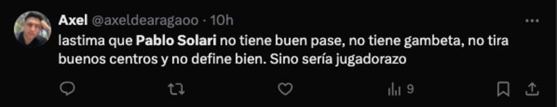 Hinchas cargan contra Pablo Solari