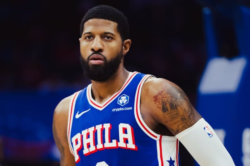 Paul George, alero de los Philadelphia 76ers, fue sancionado por dopaje. Foto: @ygtrece en Instagram.