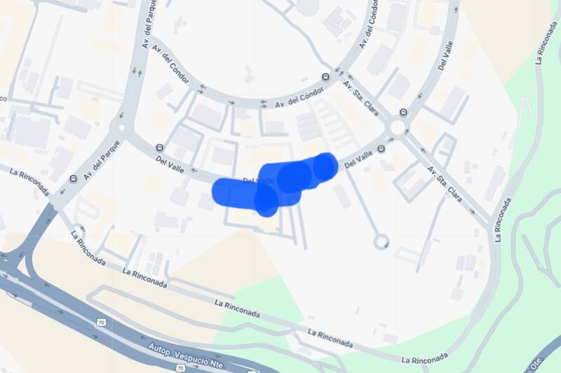 Sector afectado por el corte de luz.