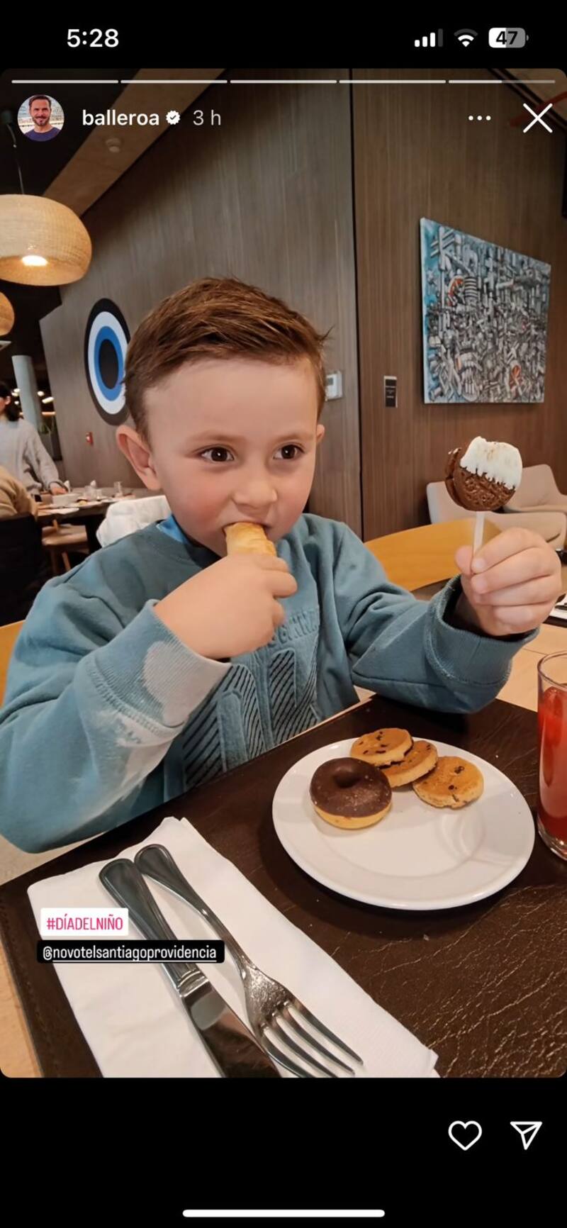 Álvaro Ballero celebró el Día del Niño.