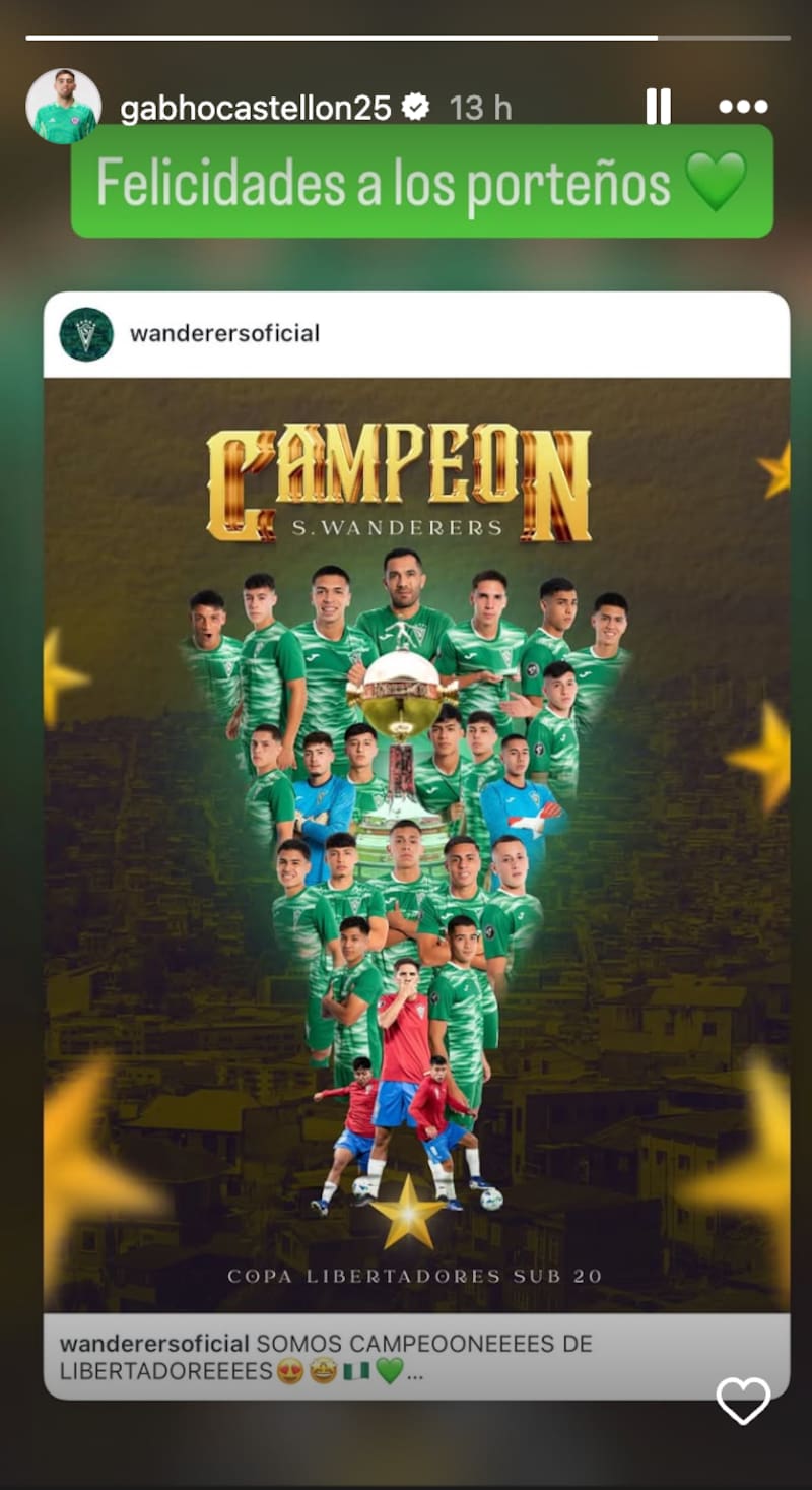 El mensaje del portero de la U tras la consagración de Wanderers.