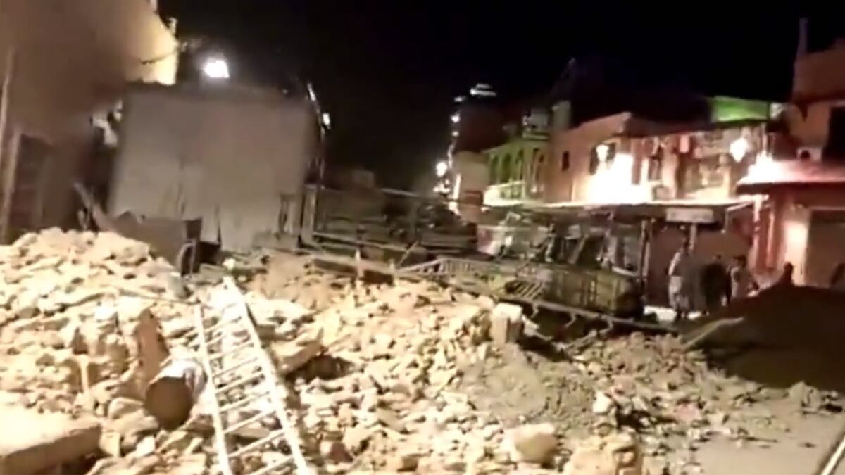 Imágenes del terremoto en Marruecos.