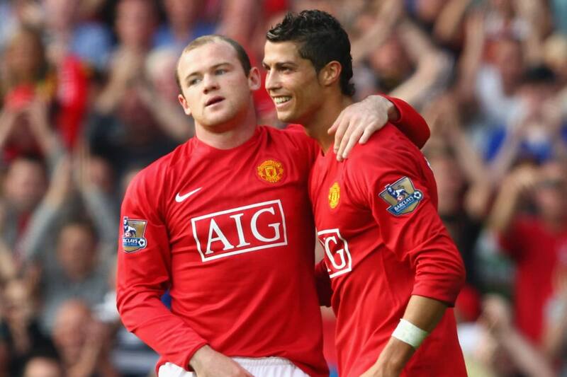 Wayne Rooney con Cristiano Ronaldo en el Manchester United. (EFE)