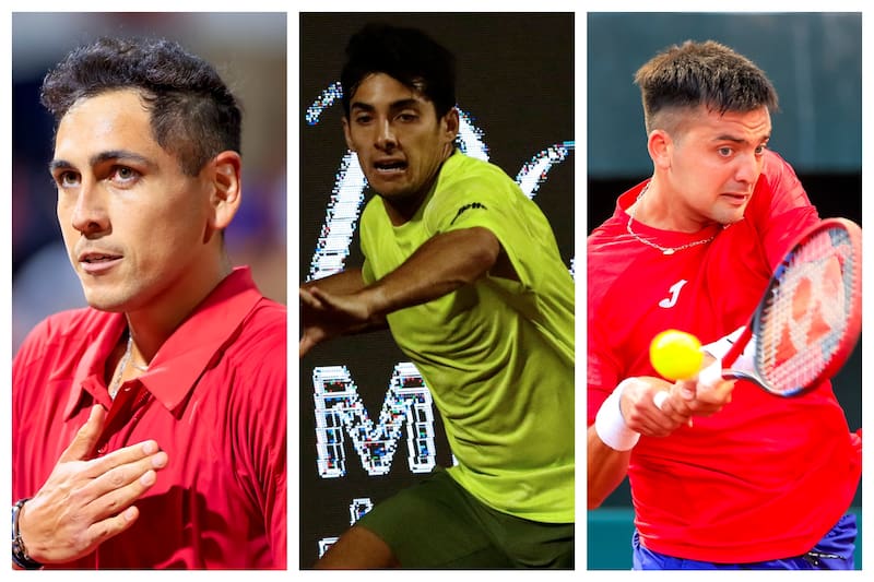 Con la baja de Gago, Tabilo y Barrios serían los chilenos que quedarían en competencia. Fotos: Agencia Aton.