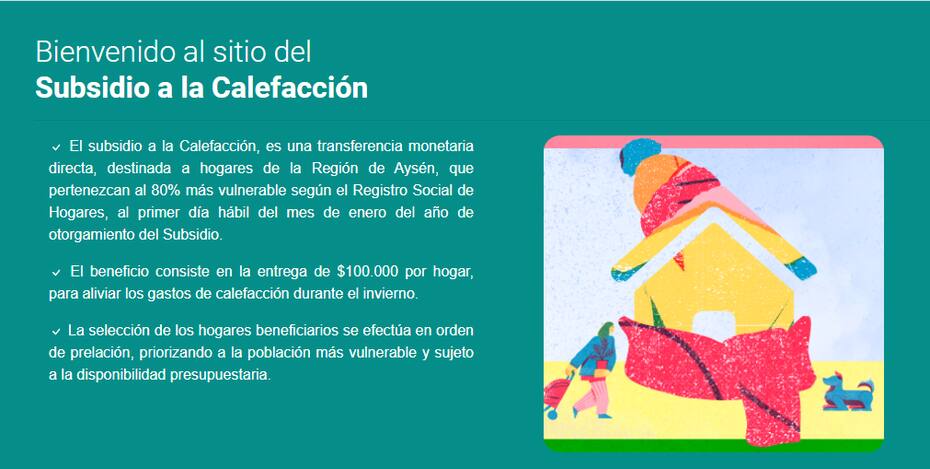 Este es un aporte exclusivo para quienes vivan en la Región de Aysén. Créditos: Ministerio de Desarrollo Social.