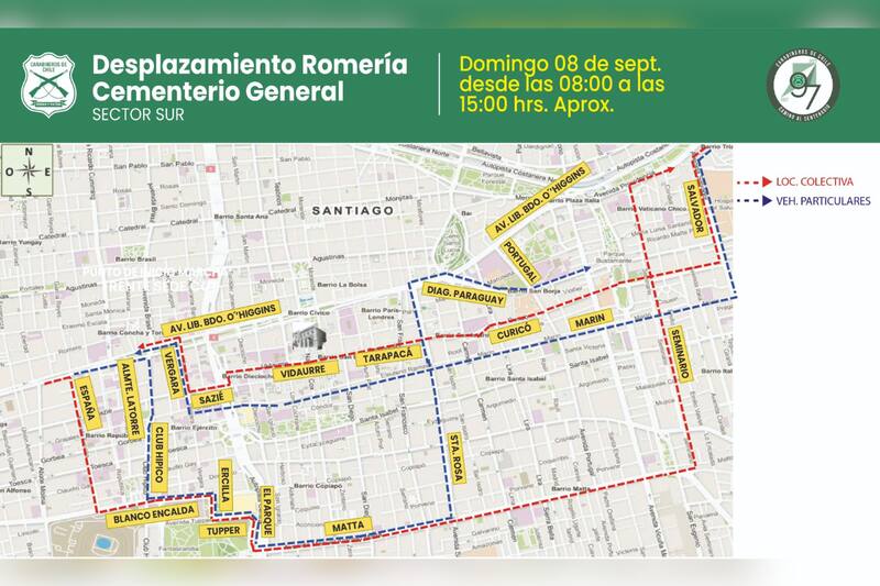 Estos serán los desvíos en la Alameda.