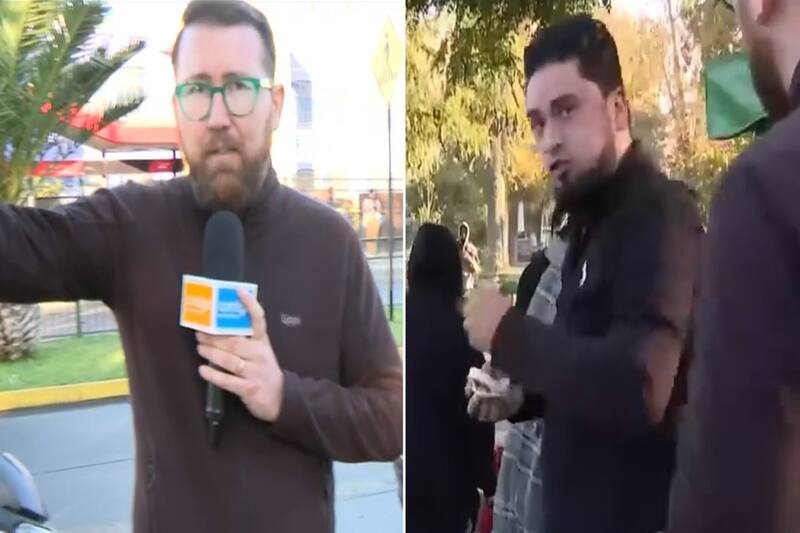 sufrió agresión en vivo. Créditos: Pantallazo CHV