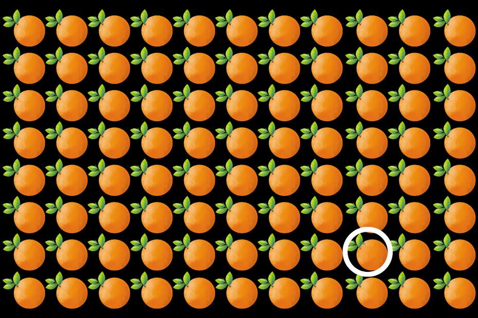 ¡Acá estaba la mandarina!