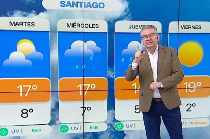 El profesional advirtió de la llegada de la primera ola de frío para Santiago en los próximos días.