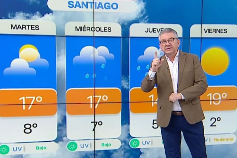 El profesional advirtió de la llegada de la primera ola de frío para Santiago en los próximos días.