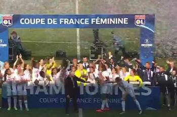 VIDEO | Así celebraron Christiane Endler y Olympique de Lyon el título de la Copa de Francia
