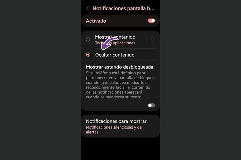 Así puedes evitar que se vean las notificaciones en la pantalla de bloqueo.