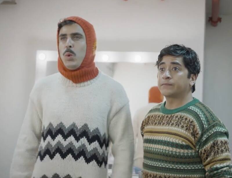 Nicolás Oyarzún y Fernando Godoy en los camarines de la obra "Lucas y yo". Créditos: Instagram.