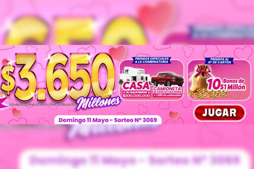 Su último sorteo acumuló un pozo de más de $3.650 millones, además de premios adicionales.