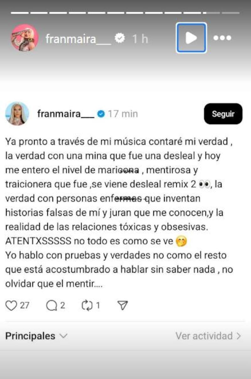 De esta forma la intérprete anunció la nueva versión del tema.