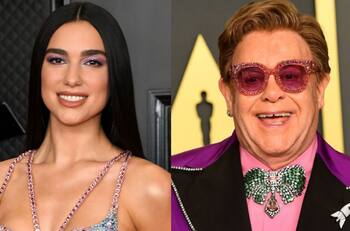 "Ha sido increíble": Los británicos Dua Lipa y Elton John estrenan canción en conjunto